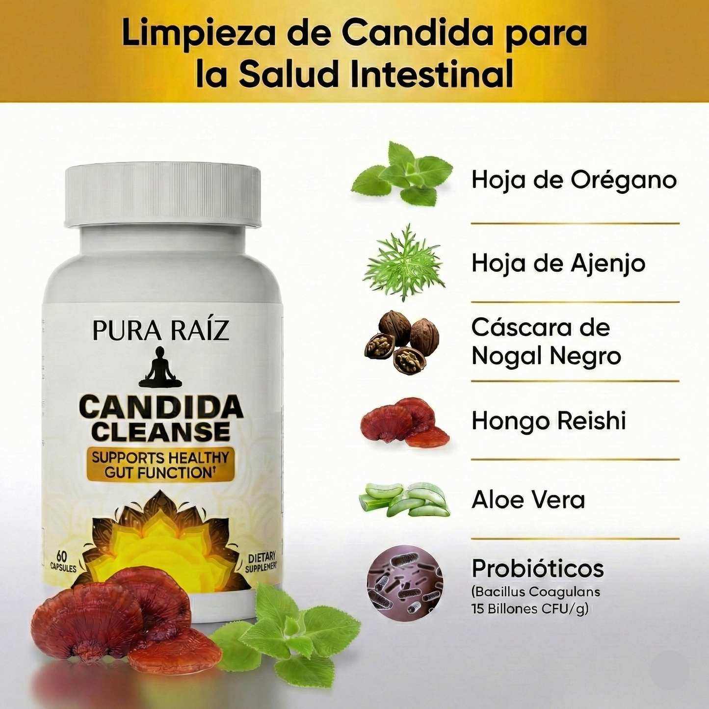 Limpieza de Cándida - Salud Intestinal y Digestiva